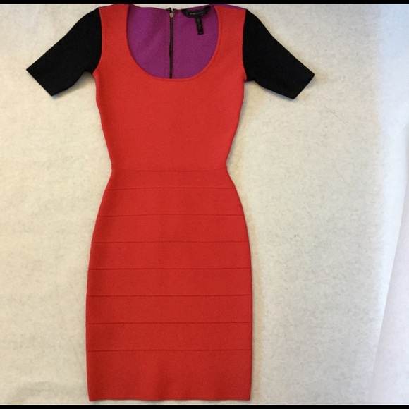 BCBGMaxAzria Finch Short Colorblock Bandage Dress - Picture 2 of 8